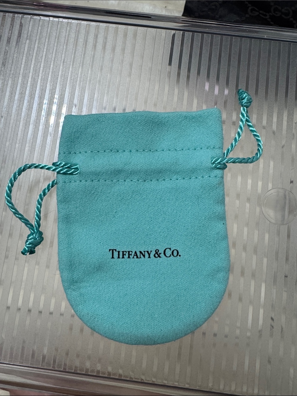 Tiffany & Co. Baby  Drawstring Jewelry Pouch 4 x 3